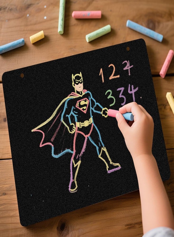 لوحة خشبية مزدوجة الجوانب، مقاس 9 × 6.7 بوصة مع خيط للتعليق، لوحة رسائل متعددة الاستخدامات قابلة للمسح للمنزل والحفلات وحفلات الزفاف وغيرها (مستطيلة) - Image 4